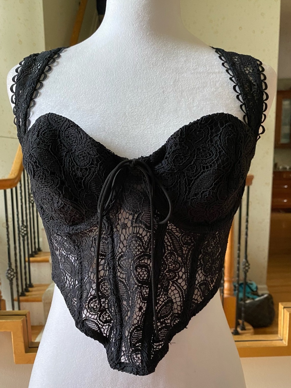 For Love and Lemons Sammie Corset Bustier Top black medium lace - Picture 5 of 16